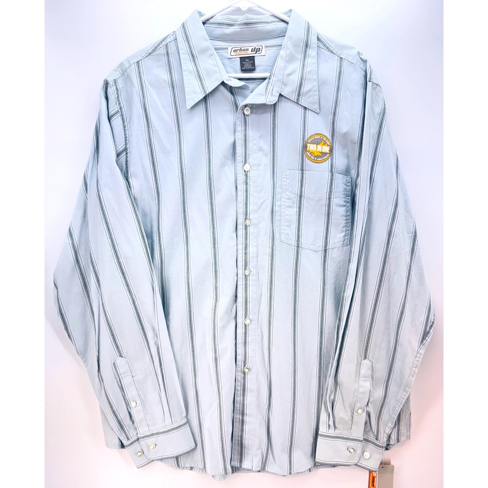 Urban Pipeline Men Striped Button Up Shirt Sz XL Y2K‎ Streetwear Preppy Skater